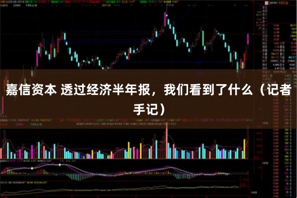 嘉信资本 透过经济半年报，我们看到了什么（记者手记）