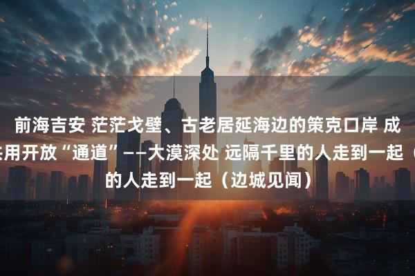 前海吉安 茫茫戈壁、古老居延海边的策克口岸 成为五省区共用开放“通道”——大漠深处 远隔千里的人走到一起（边城见闻）